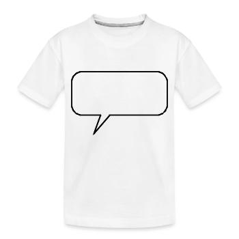 Sprechblase - Kinder Premium Bio T-Shirt - Weiß - Vorne
