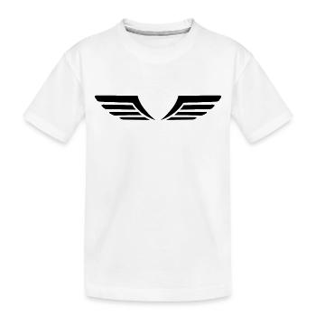 Flügel · Wings · Symbole · Formen - Kinder Premium Bio T-Shirt - Weiß - Vorne