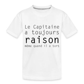 le capitaine - T-shirt bio Premium Enfant - blanc - Devant
