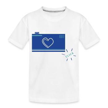 CLICK - Kids' Premium Organic T-Shirt - white - Front