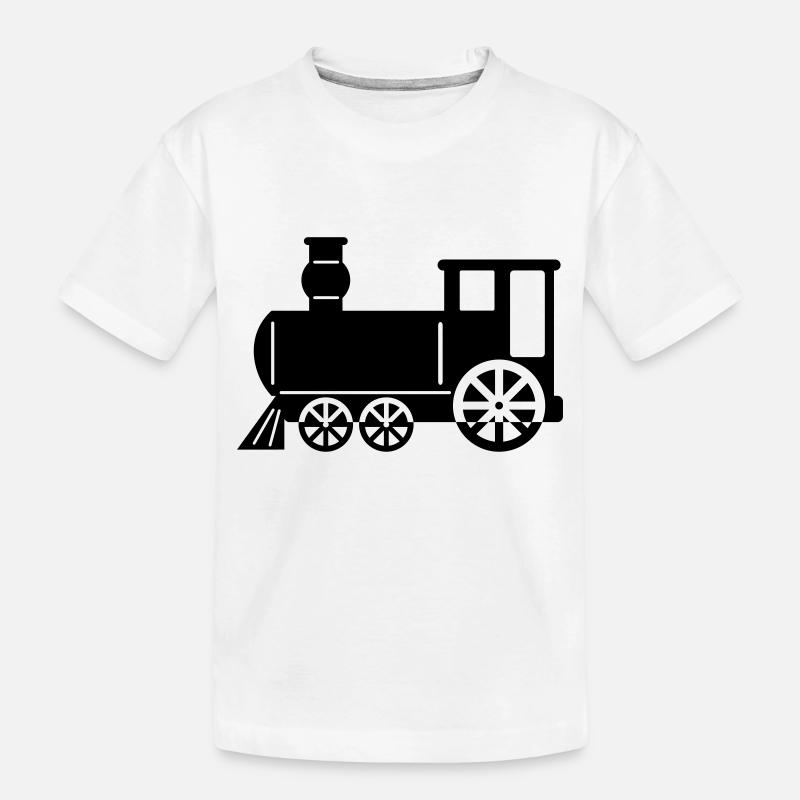 dampflok - Kinder Premium Bio T-Shirt - Weiß