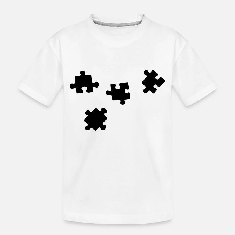 puzzelteile - Kinder Premium Bio T-Shirt - Weiß