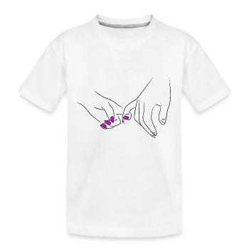 Main dans la main couple romantique - T-shirt bio Premium Enfant - blanc - Devant
