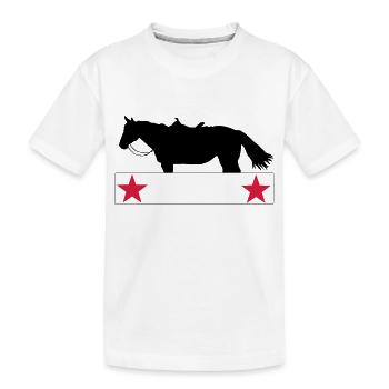 QH-Westernhorse-Sterne - Kinder Premium Bio T-Shirt - Weiß - Vorne