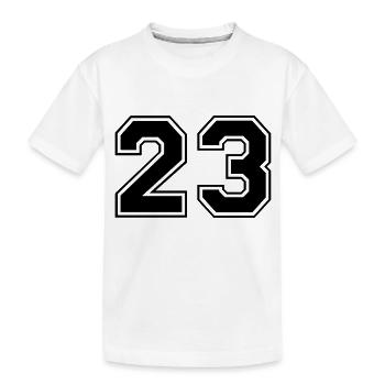 23 - Kinder Premium Bio T-Shirt - Weiß - Vorne