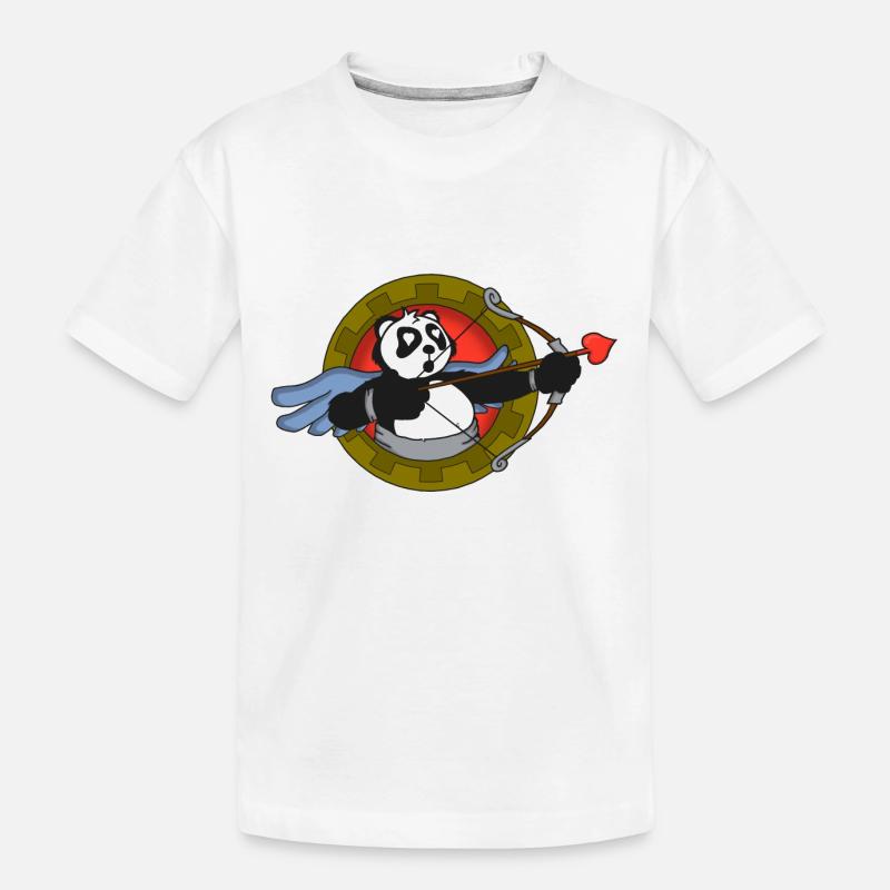 Panda cupidon - T-shirt bio Premium Enfant - blanc