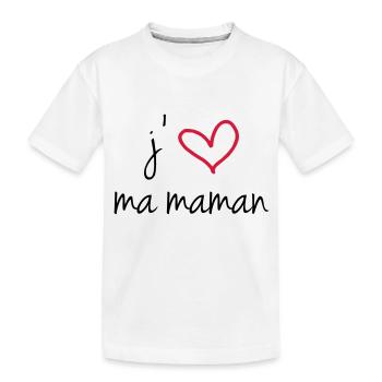 i love my mommy - Kinder Premium Bio T-Shirt - Weiß - Vorne