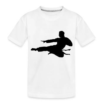 Kampfsport male de - Kinder Premium Bio T-Shirt - Weiß - Vorne