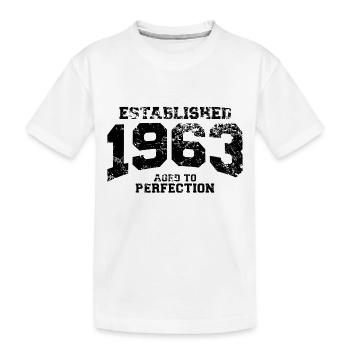 established 1963 - aged to perfection(fr) - T-shirt bio Premium Enfant - blanc - Devant