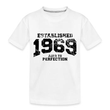 established 1969 - aged to perfection(fr) - T-shirt bio Premium Enfant - blanc - Devant