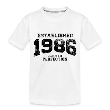 established 1986 - aged to perfection(fr) - T-shirt bio Premium Enfant - blanc - Devant