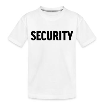 Security - Kids' Premium Organic T-Shirt - white - Front