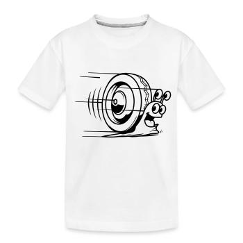 speed snail - T-shirt bio Premium Enfant - blanc - Devant