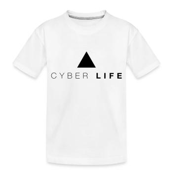 CYBERLIFE Triangle - Kinder Premium Bio T-Shirt - Weiß - Vorne