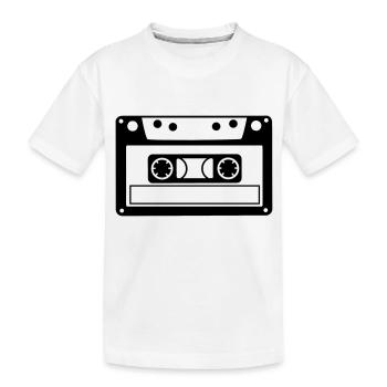 cassette de musique - T-shirt bio Premium Enfant - blanc - Devant