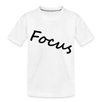 Focus - Kids' Premium Organic T-Shirt - white - Front