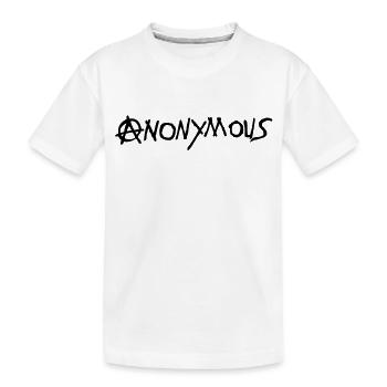 anarchy logo anonymous1 - Kids' Premium Organic T-Shirt - white - Front