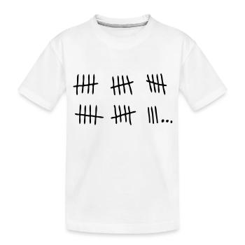 batonnet barre prison jour passe1 - T-shirt bio Premium Enfant - blanc - Devant