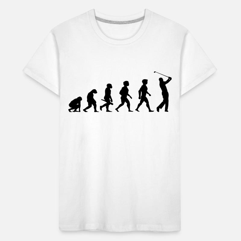 Evolution Golf Golfer Golfspieler Golfplatz Kinder Premium Bio T-Shirt