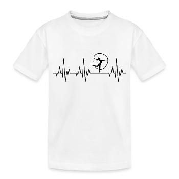 Heartbeat ECG Gymnastics Gymnastics Gymnastics Sport - Kids' Premium Organic T-Shirt - white - Front