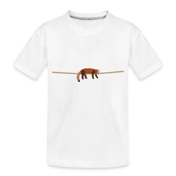Roter Panda entspannt - Kinder Premium Bio T-Shirt - Weiß - Vorne