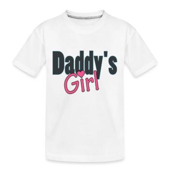 daddy's girl - Kinder Premium Bio T-Shirt - Weiß - Vorne