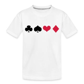 Pique Croix as de cœur - T-shirt bio Premium Enfant - blanc - Devant