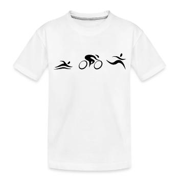 Triathlon - Kinder Premium Bio T-Shirt - Weiß - Vorne