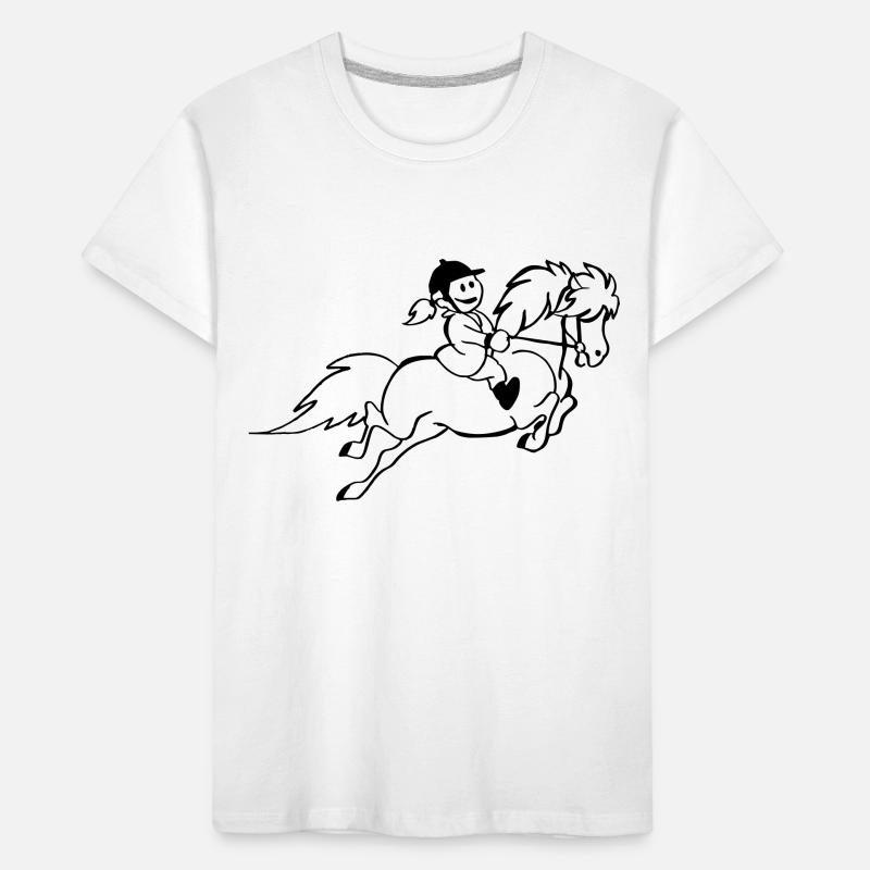 Pony rides Kids' Premium Organic T-Shirt