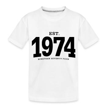 HNE. 1974 Nineteen Seventy Four - T-shirt bio Premium Enfant - blanc - Devant