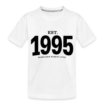 EST. 1995 Nineteen Ninety Five - Kids' Premium Organic T-Shirt - white - Front