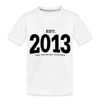 HNE. 2013 Deux mille treize - T-shirt bio Premium Enfant - blanc - Devant