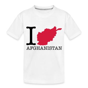 i_love_afghanistan_design_r2 - Kids' Premium Organic T-Shirt - white - Front