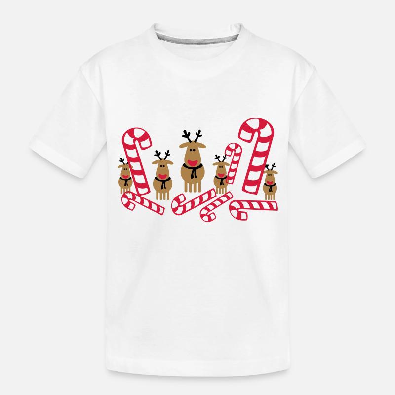 raindeers heureux - T-shirt bio Premium Enfant - blanc