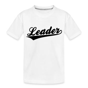 Leader - Kids' Premium Organic T-Shirt - white - Front