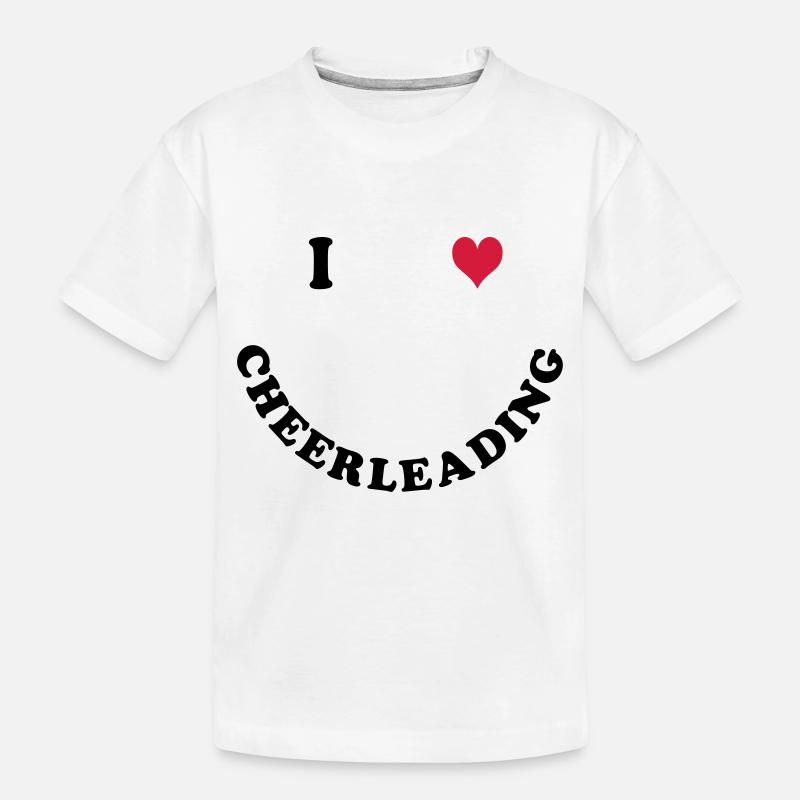 I love Cheerleading - Kinder Premium Bio T-Shirt - Weiß