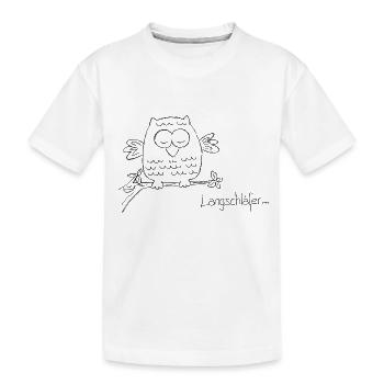 Les lève-tard, hibou - T-shirt bio Premium Enfant - blanc - Devant