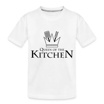 Queen Of The Kitchen - Kinder Premium Bio T-Shirt - Weiß - Vorne