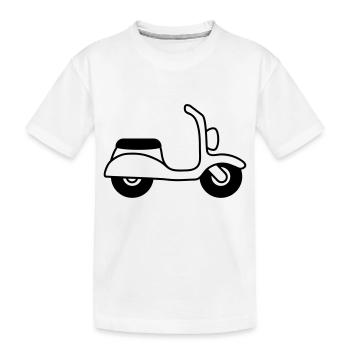 Moped - Kids' Premium Organic T-Shirt - white - Front