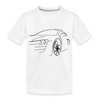Motorsport Auto - Kinder Premium Bio T-Shirt - Weiß - Vorne