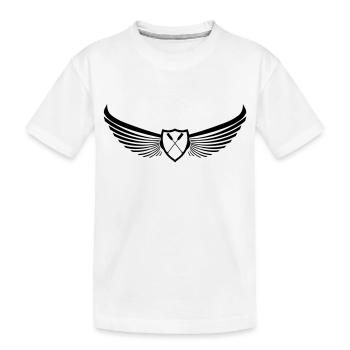 Dragon boat emblème bannière logo pagayer 1C. - T-shirt bio Premium Enfant - blanc - Devant