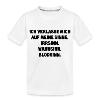 Je m'appuie sur mes sens - T-shirt bio Premium Enfant - blanc - Devant