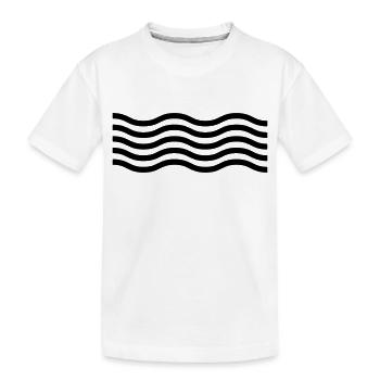 Waves - Kids' Premium Organic T-Shirt - white - Front