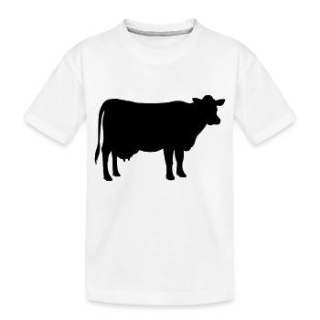 Kuh - Kinder Premium Bio T-Shirt - Weiß - Vorne