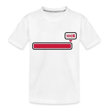 100 % - Kinder Premium Bio T-Shirt - Weiß - Vorne