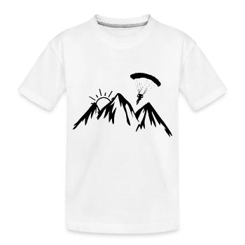 Paragliding extreme sport paraglider - Kids' Premium Organic T-Shirt - white - Front