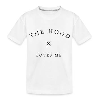The hood loves me - Kinder Premium Bio T-Shirt - Weiß - Vorne