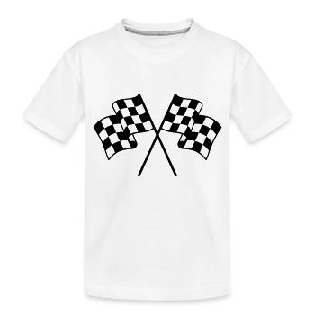Zielflaggen 1 farbe - Kinder Premium Bio T-Shirt - Weiß - Vorne