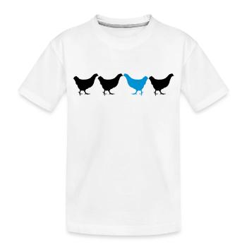 Être différent Huhn - T-shirt bio Premium Enfant - blanc - Devant