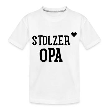 Stolzer Opa - Kinder Premium Bio T-Shirt - Weiß - Vorne